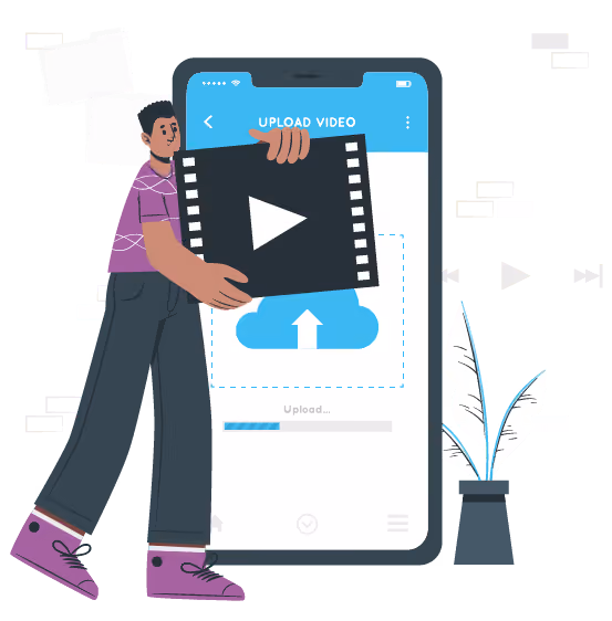 Explainer video in laptop screen