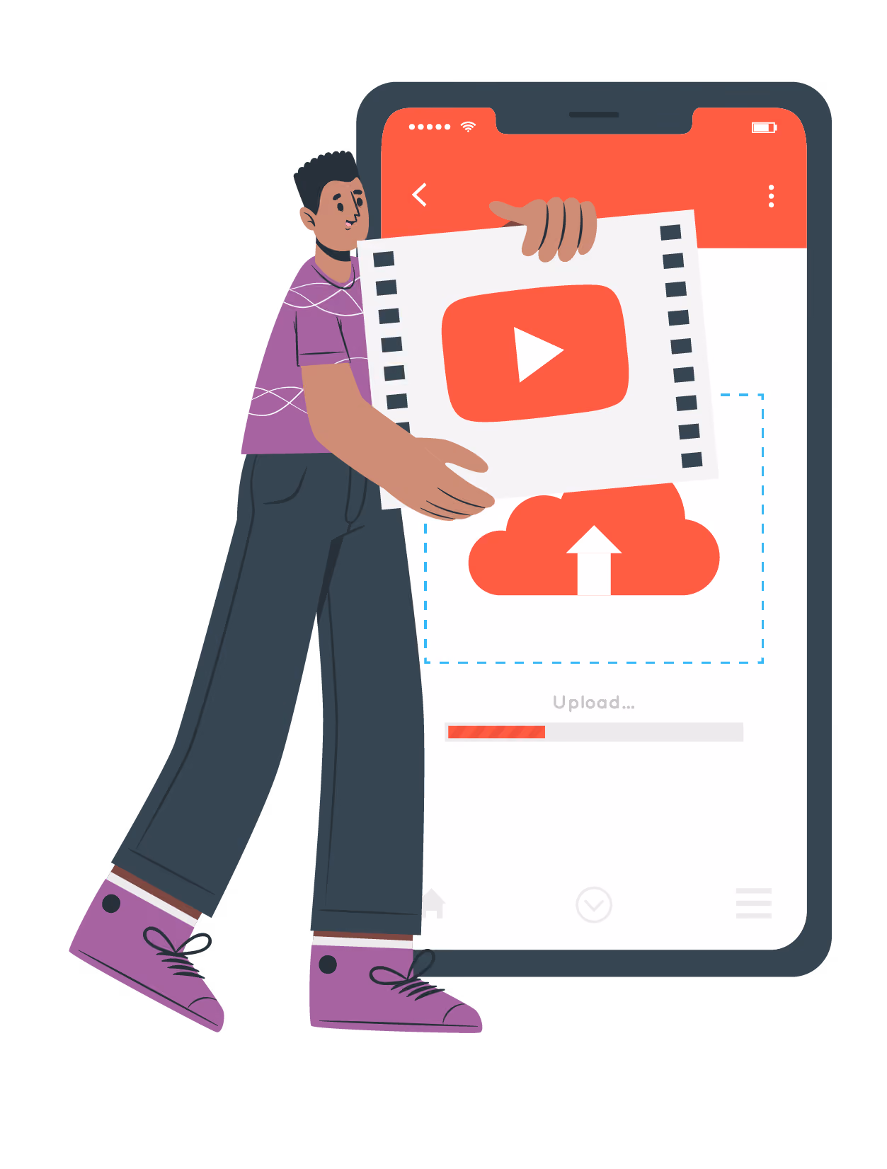 Explainer video in laptop screen