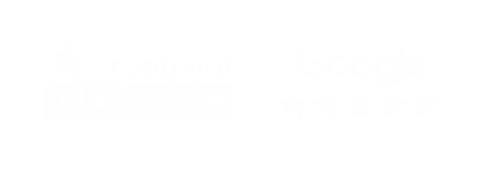 Five out of five stars on Trustpilot, and five out of five stars on Google
