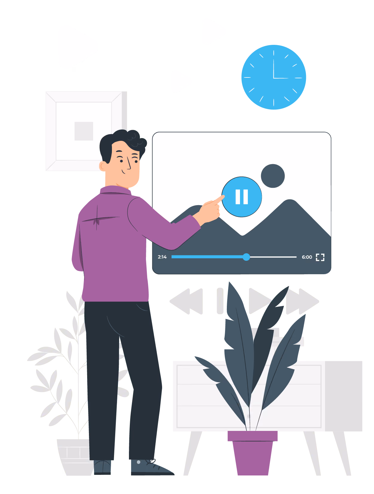 Explainer video in laptop screen